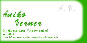 aniko verner business card